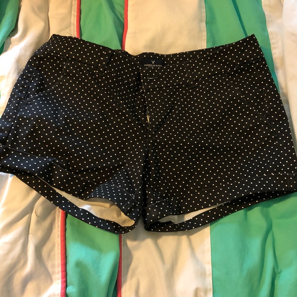 American Eagle Black Polka Dot shorts